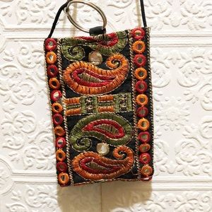 Boho Gypsy Hippie Embroidered Pouch